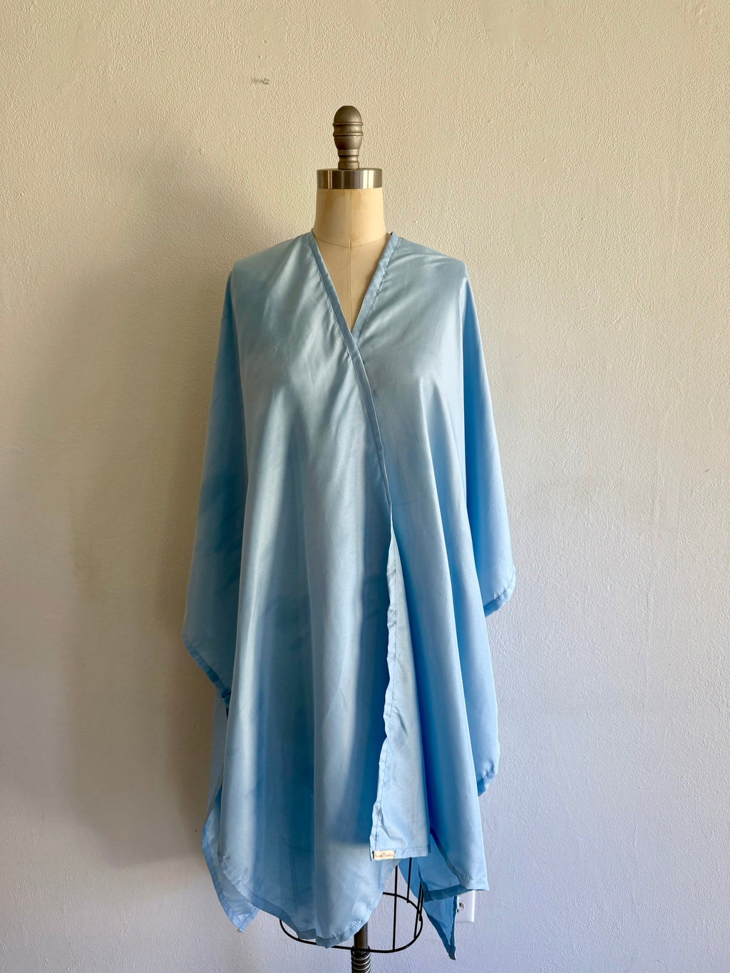 Blue Women's Kaftan Poncho Cover Up Maxi Cardigan One Size