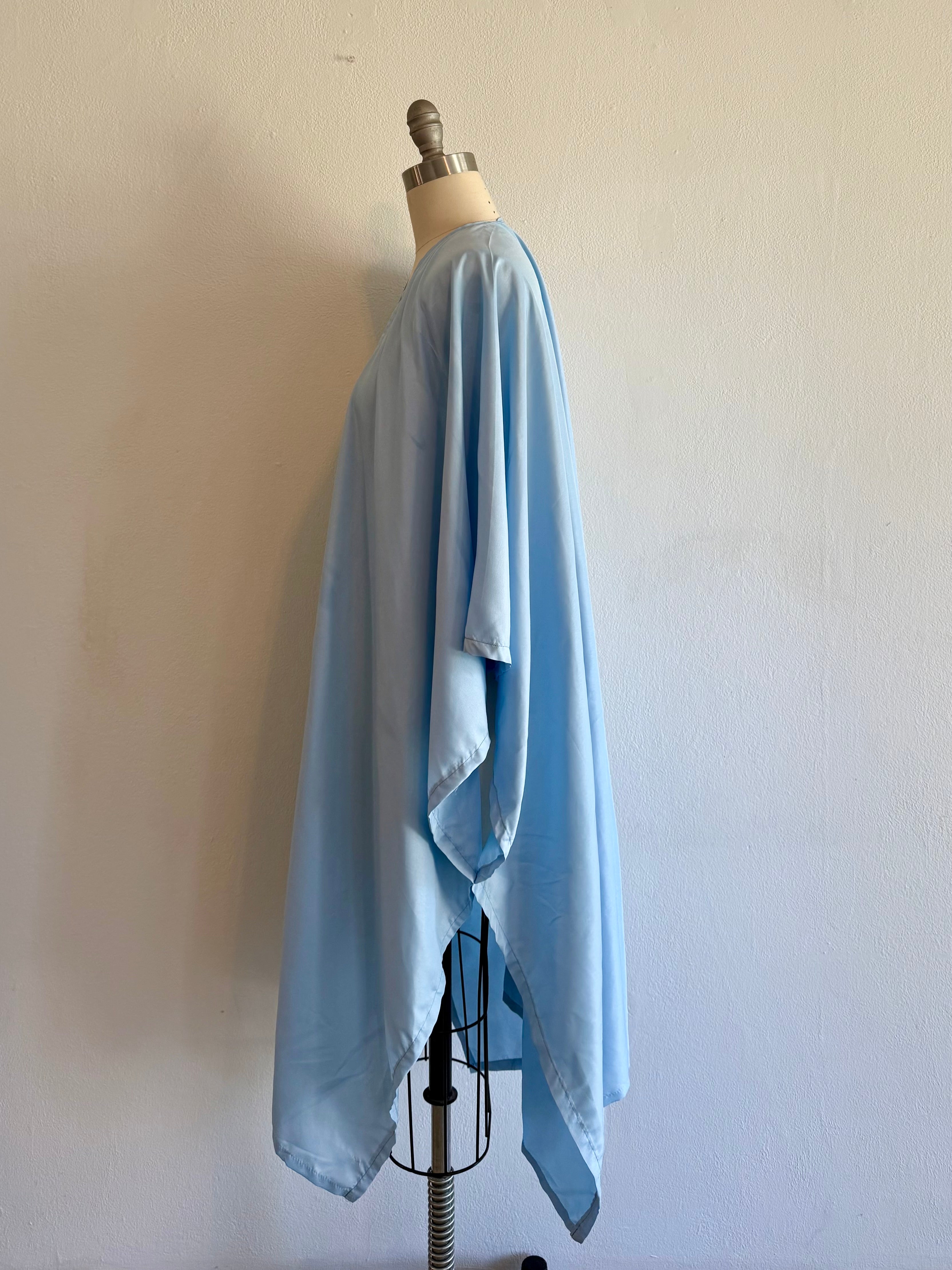 Blue Women's Kaftan Poncho Cover Up Maxi Cardigan One Size