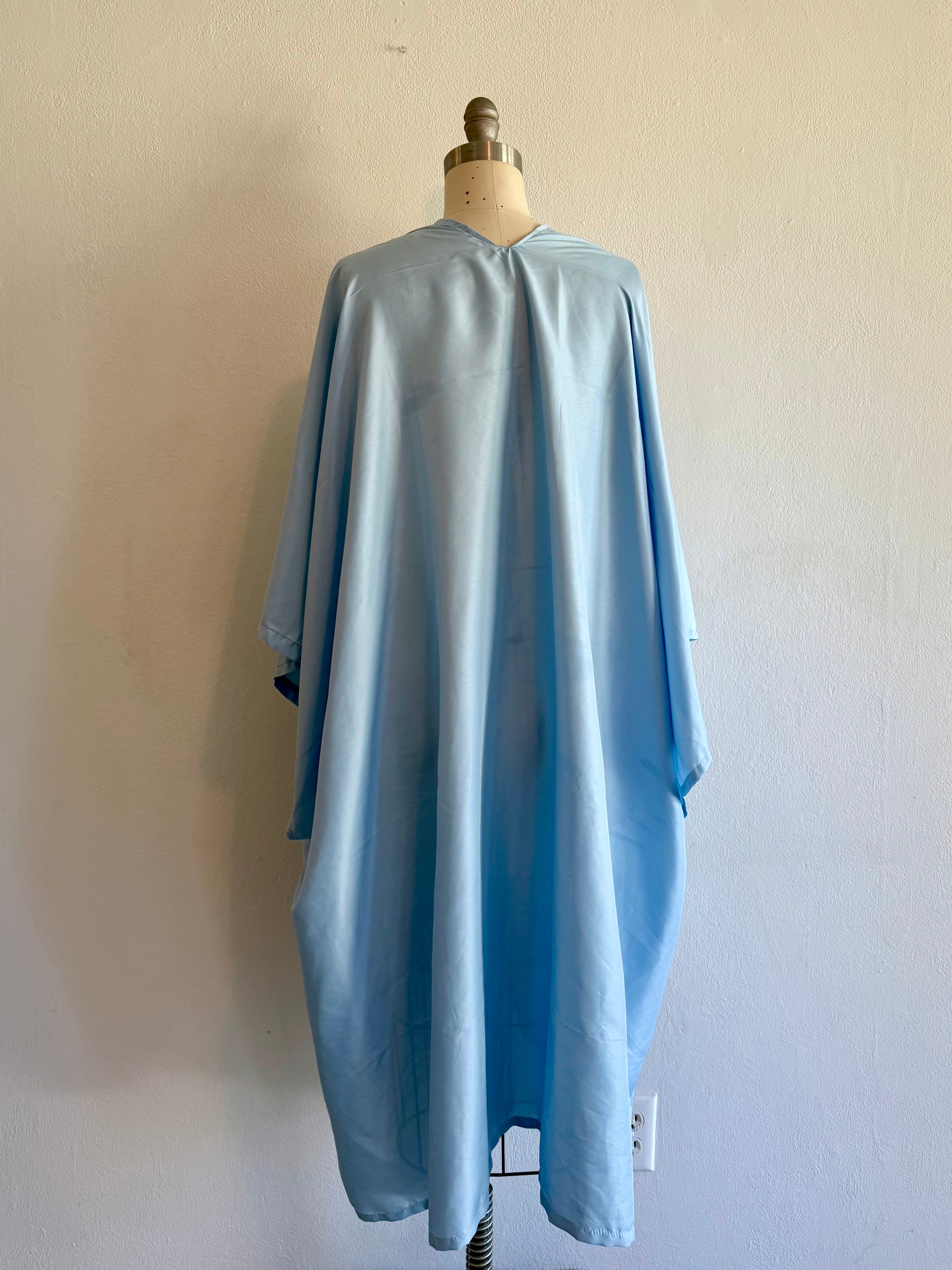 Blue Women's Kaftan Poncho Cover Up Maxi Cardigan One Size